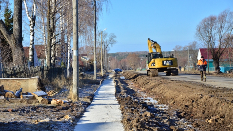 Строительство автомобильной дороги в п.Липовка по ул.Школьная – ул.Костантинова в Ибресинском районе протяженностью 2,307 км