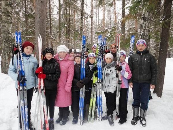 Учащиеся Новочурашевской СОШ - победители районных соревнований по лыжным гонкам